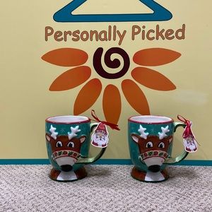 Blue Sky Clayworks REINDEER Mug Set
